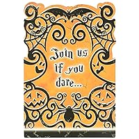 Amscan Creepy Halloween Party Gothic Greetings Invitation, Paper, 6