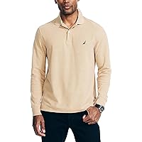 Nautica Men's Sustainably Crafted Classic Fit Long-Sleeve Deck Polo
