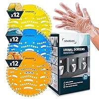 Urinal Screen Deodorizer (36 Pack) Urinal Cakes Fresh 3d Wave Anti-Splash Odor protection for Toilets in Bathroom Office Stadiums Schools with Free Gloves - 12pcs Blue 12pcs Yellow 12pcs Orange