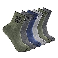Timberland Mens 6Pack Quarter Socks