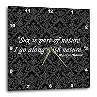 3D Rose Sex is Part Go Along with Nature Marilyn Monroe Quote Wall Clock