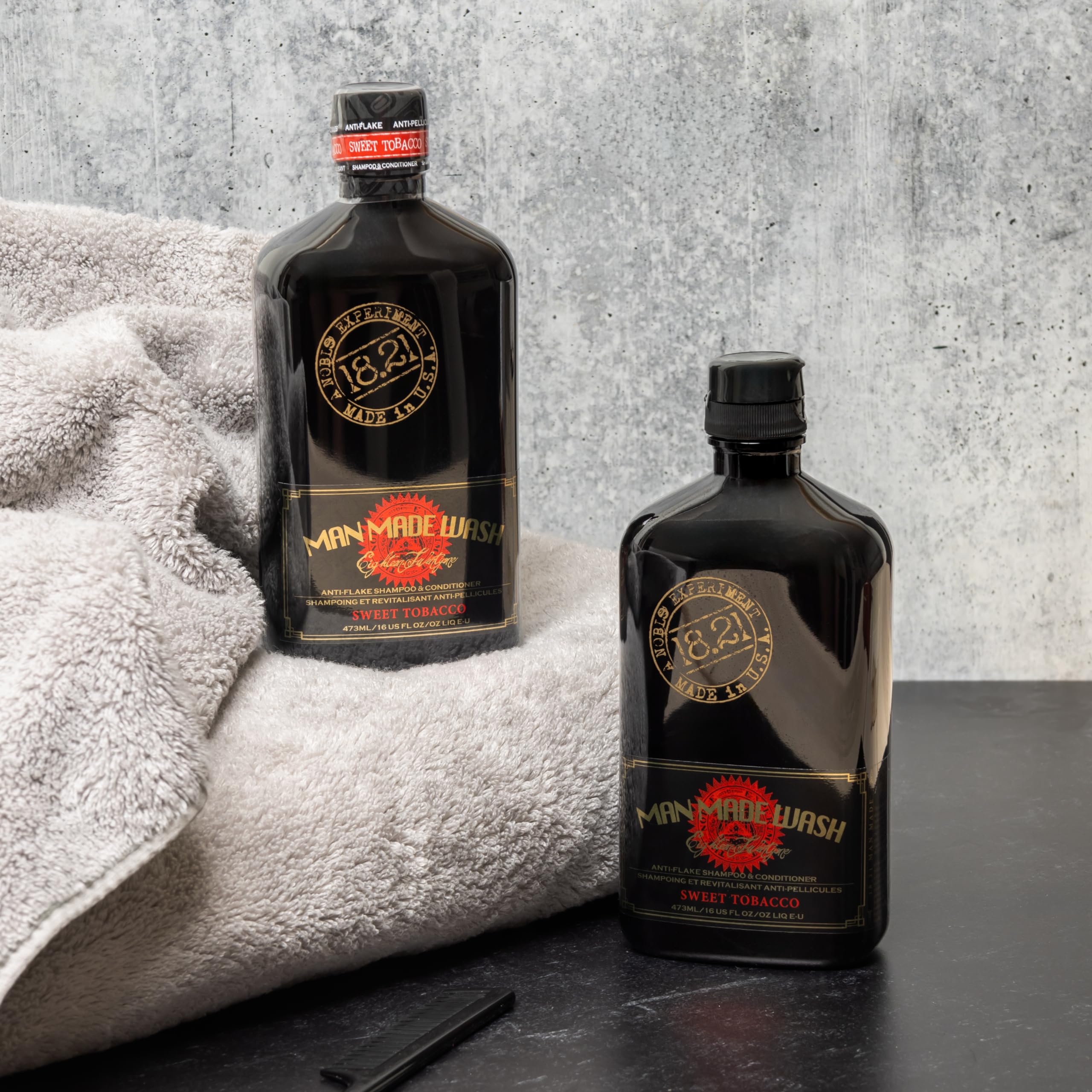 18.21 Man Made Anti-Flake 2-in-1 Shampoo & Conditioner in Sweet Tobacco: Hydrating Cleanse Helps Dry, Itchy, Flaky Scalp