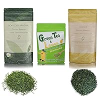 Nozomi, Gokuzyo Aracha and Powder Green Tea with Lemon from Japanese Green Tea Co – Great healthy Option - Non-GMO - Ideal for Tea Lovers