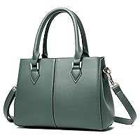 Vegan PU Leather Satchel Purses and Handbags for Women Shoulder Bag Ladies Designer Top-Handle Messenger Tote Bag