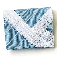 Newborn Baby Knitted Blanket, Breastfeeding, Coming Home, or Any Occasion Knit Blanket, (8348, S. Bl/Wh) Blue/White