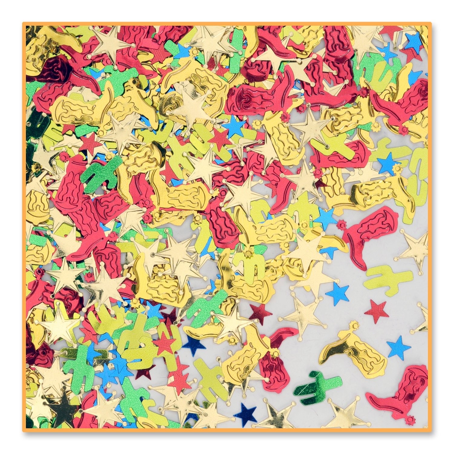 Beistle Multicolor Western Cutout Plastic Confetti-1 Pack / .5oz