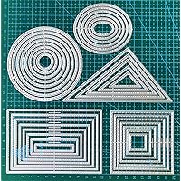 Cutting Dies Stencil Triangle Square Rectangle Round Ellipse Metal Mould for DIY Scrapbook Album Paper Card