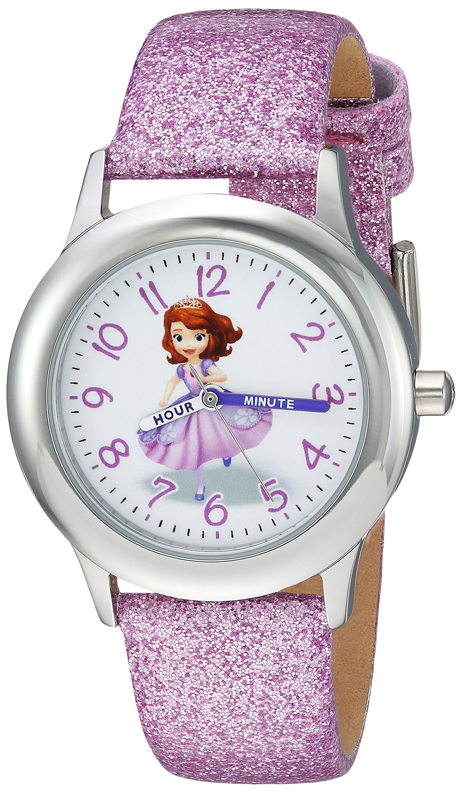 Disney Jr. Kids' Stainless Steel Time Teacher Analog Quartz Strap Watch
