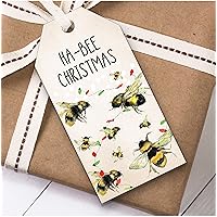Funny Bee Christmas Gift Tags (Present Favor Labels)