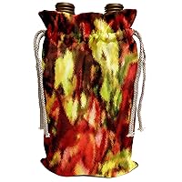 3dRose Susans Zoo Crew Abstract Floral - abstract burgundy yellowcoleus - Wine Bag (wbg_156125_1)