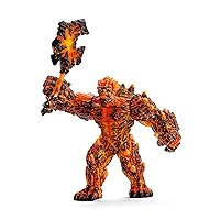 Schleich Eldrador Creatures Mythical Lava Monster - Lava Monster with Magic Axe, Posable Lava Golem Fantasy Action Figure, Highly Durable,for Boys and Girls Ages 7+
