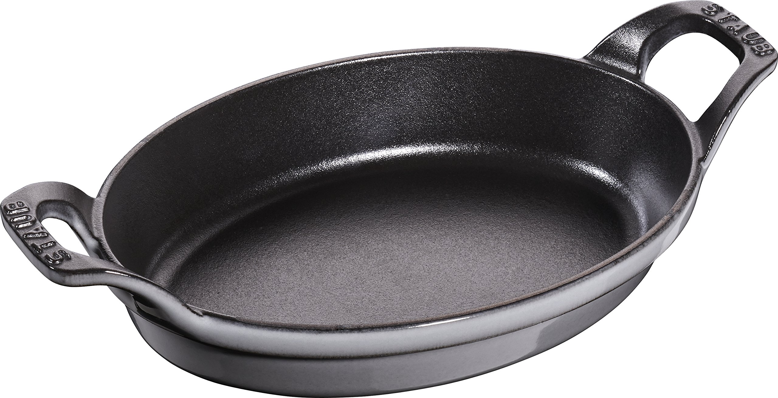 Staub Graphite Grey Oval Au Gratin 8 x 5.5-inch Graphite Grey