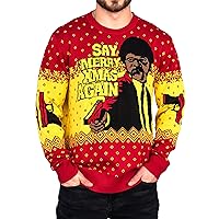 Ripple Junction Pulp Fiction Say Merry Xmas Again Ugly Christmas Sweater