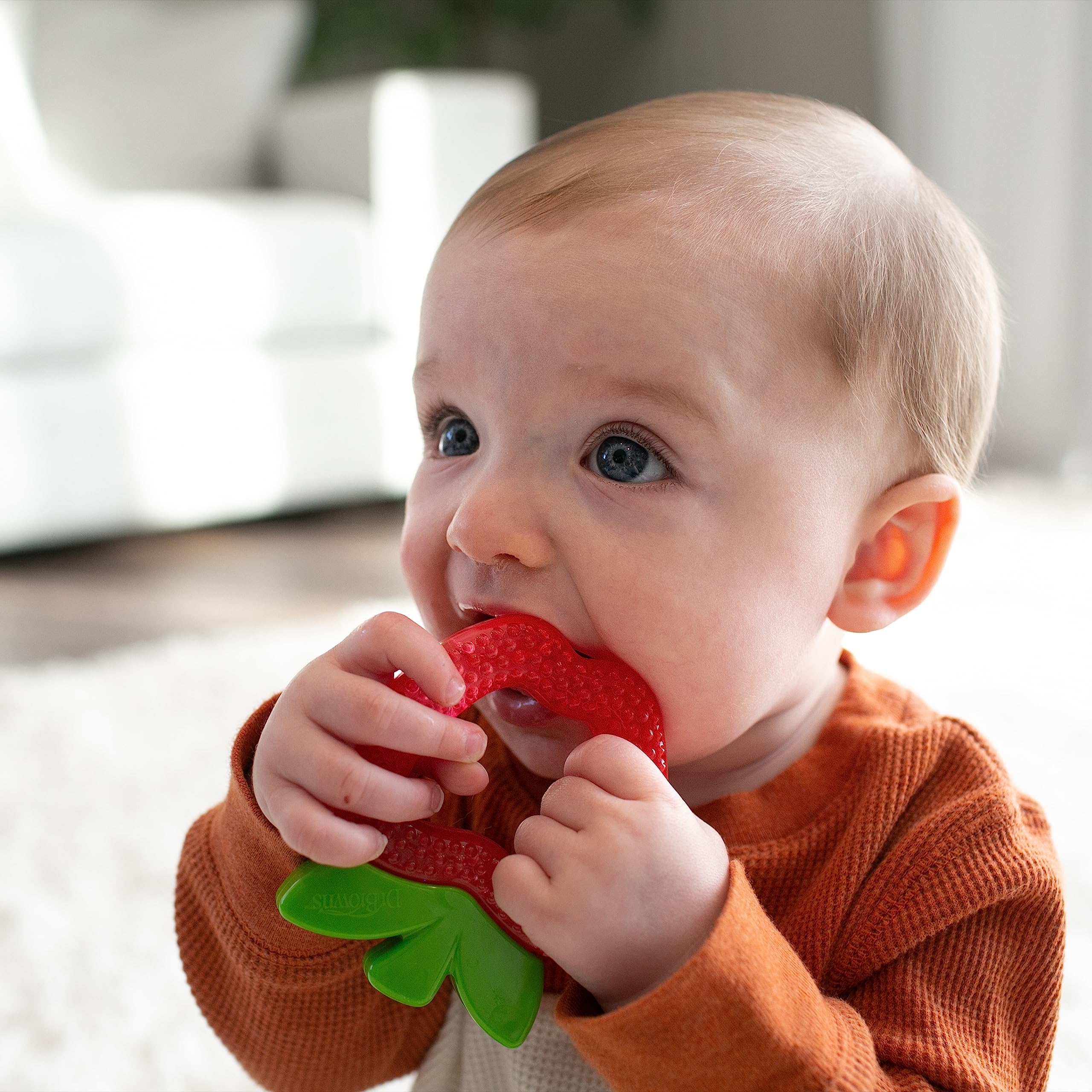 Dr. Brown's AquaCool Water-Filled Baby Teether, Cools & Massages Sore Gums, BPA Free, Pineapple and Apple, 2 Pack, 3m+