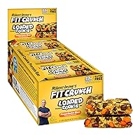 FITCRUNCH Loaded Cookie Protein Bar, High Protein, Gluten Free, Protein Snack (12 Cookie Bars, Peanut Butter Blast)