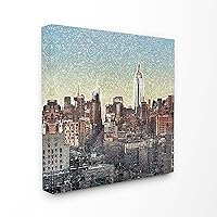Stupell Industries Vintage New York Textured Photograph Oversized Stretched Canvas Wall Art, 24 x 1.5 x 30, Multi-Color