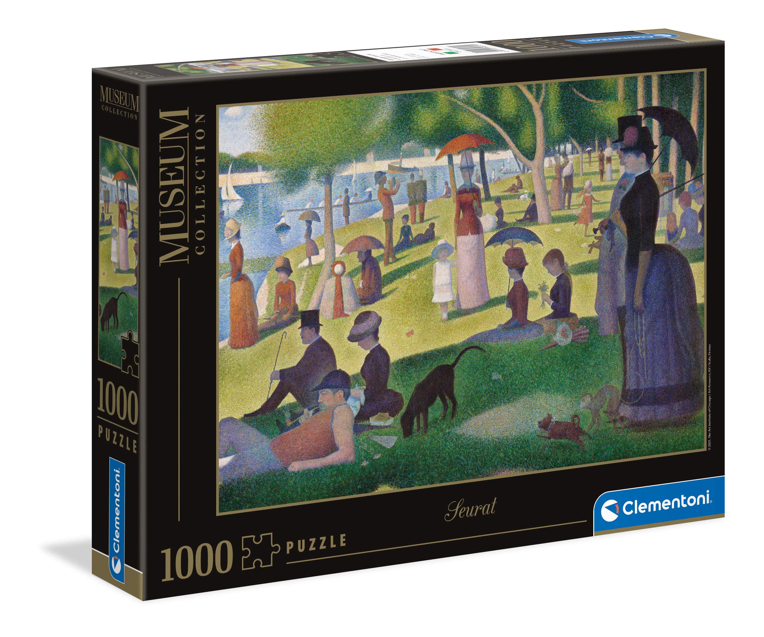 Clementoni 39613, Museum Sunday on La Grande Jatte Puzzle for Children and Adults - 1000 Pieces, Ages 10 Years Plus