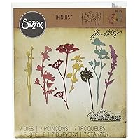 Sizzix 661190 Wildflowers Thinlits Die Set by Tim Holtz (7/Pack)
