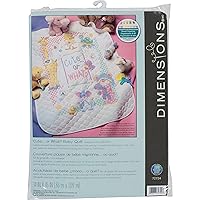 Dimensions Stamped Cross Stitch 'Cute or What?' DIY Baby Quilt, 34