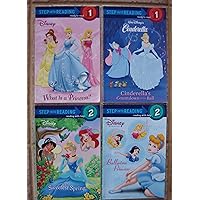 Disney Princess Step Into Reading: Set of 4 Books, Levels 1-2 (Cinderella's Countdown to the Ball ~ What is a Princess? ~ Ballerina Princess ~ The Sweetest Spring)