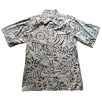 Made in USA Men's Abstract Monstera Reverse Aloha Shirt