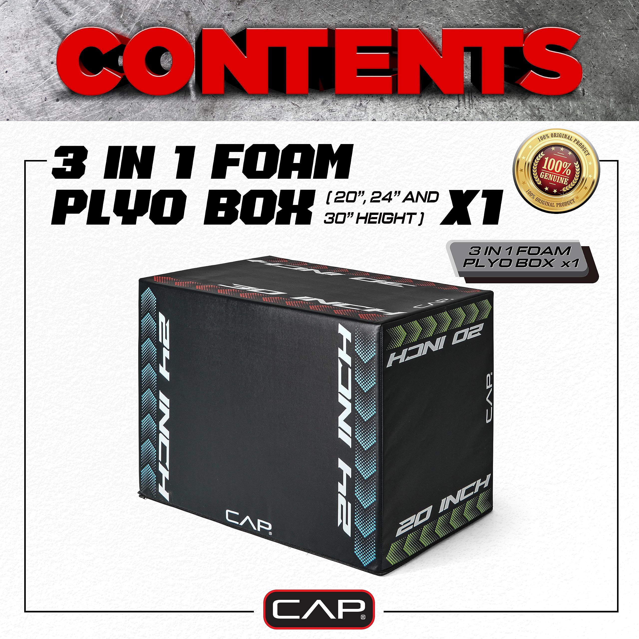 CAP Barbell 3-in-1 Foam Plyometric Box