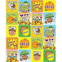 Carson Dellosa 120-Piece Fall Fun Motivational Stickers for Kids Classroom Pack, Fall Classroom Stickers, Perfect for Incentive Charts, Reward Stickers Fall Classroom Décor and More (6 Sheets)