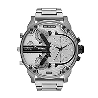 Diesel Men's 57mm Mr. Daddy 2.0 Quartz Stainless Steel Chronograph Watch, Color: Silver (Model: DZ7421)