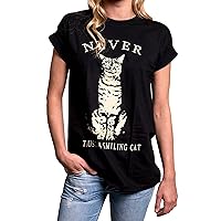Funny Gifts for Cat Lovers - Oversized T-Shirt with Slogan - Top Plus Size