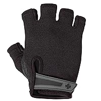 Harbinger Power Non-Wristwrap Workout Weightlifting Gloves with StretchBack Mesh and Leather Palm