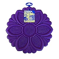 Talisman Designs No-Slip Grip Silicone Hot Pad & Trivet, Surface Protection from Hot Dishes, Up to 500-Degree Heat Resistance, Multipurpose Kitchen Supplies, Purple (Set of 1)