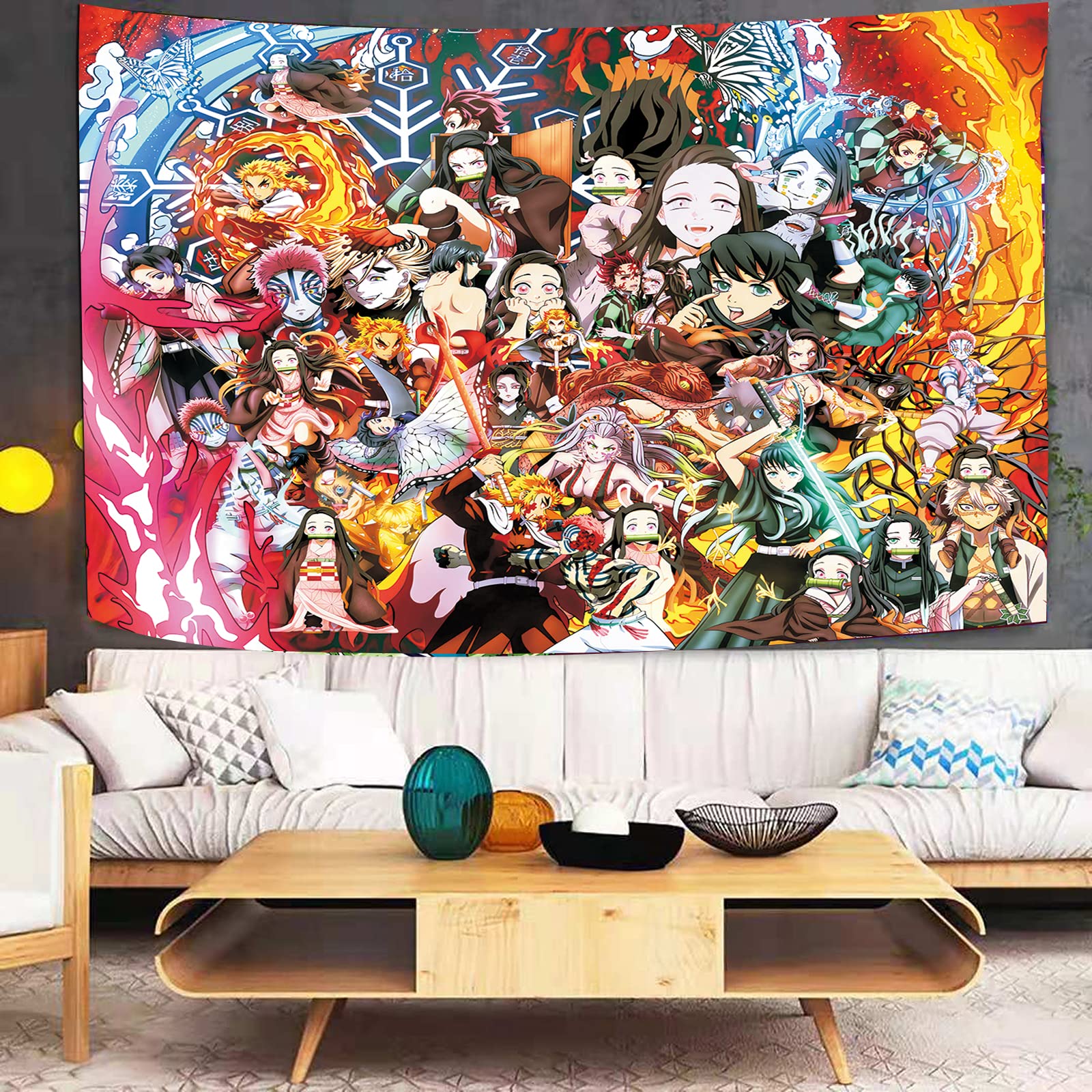 Mua Timimo Demon Slayer Compatible Tapestry - Anime Poster - Metal ...
