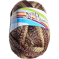 Thick Metallics Crochet Knitting Yarn for Scarves Mittens Hats 150gms, Brown