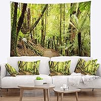 Designart ' Rainforest Panorama Landscape' Photography Tapestry Blanket Décor Wall Art for Home and Office x Large: 80 in. x 68 in