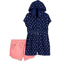 Simple Joys by Carter's Girls' Hooded Cover-up and Shorts