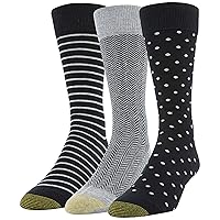 GOLDTOE Men's Canterbury Crew Socks 3 Pack