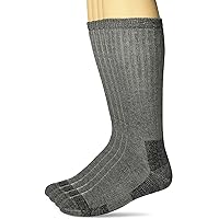 Men's Merino Wool Blend Cushion Mid Calf Socks 4 Pair Pack