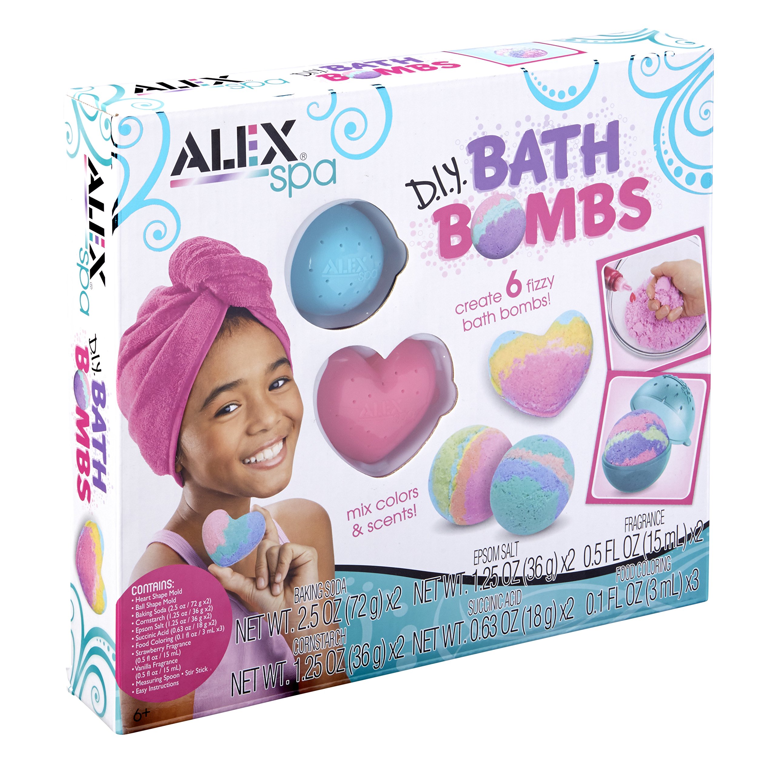 Alex Spa DIY Bath Bombs Kit Kids Bath Bomb Soap Kit