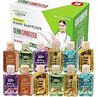 Advanced Anti-Bacterial Rejuvenating Hand Sanitizer Gel (Pack of 10) Bulk Mini Travel Hand Sanitizer, Lemon Citrus Cucumber Strawberry Blueberry Scented Hand Sanitizer Spray