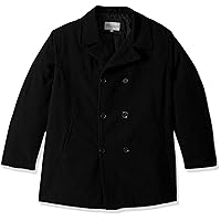 Men's Big and Tall Polyester Peacoat
