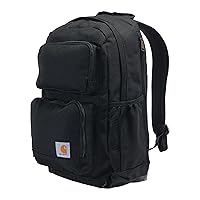 Carhartt 28L Backpack, Durable Pack with Laptop Sleeve and Duravax Abrasion Resistant Base, Everyday Dual Compartment (Black), One Size
