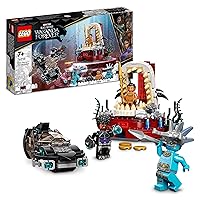 LEGO 76213 Marvel King Namor's Throne Room, Black Panther Wakanda Toy for Building, Set with Submarine for Children from 7 Years, Underwater Adventure with Superheroes