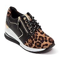 Leopard Print Wedge Sneaker, Ultra