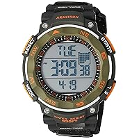 Armitron Sport Men's 40/8377DGN Olive Green Accented Digital Chronograph Black Neoprene Strap Watch