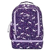 Bentgo® Kids 2-in-1 Backpack & Insulated Lunch Bag - Durable 16” Backpack & Lunch Container in Unique Prints for School & Travel - Water Resistant, Padded & Large Compartments (Unicorn)