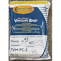 Sharp PC2 Vacuum Bags (5 Pack) (Aftermarket)