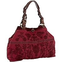 Lucky Brand Womens Embroidered Canvas Shopper Bag