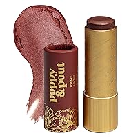 Poppy & Pout All Natural Lip Tint, Cardboard Tube, Hand-Filled, Beeswax, Vitamin E, Coconut Oil, Cruelty Free, All-Natural Shades (Roxie)