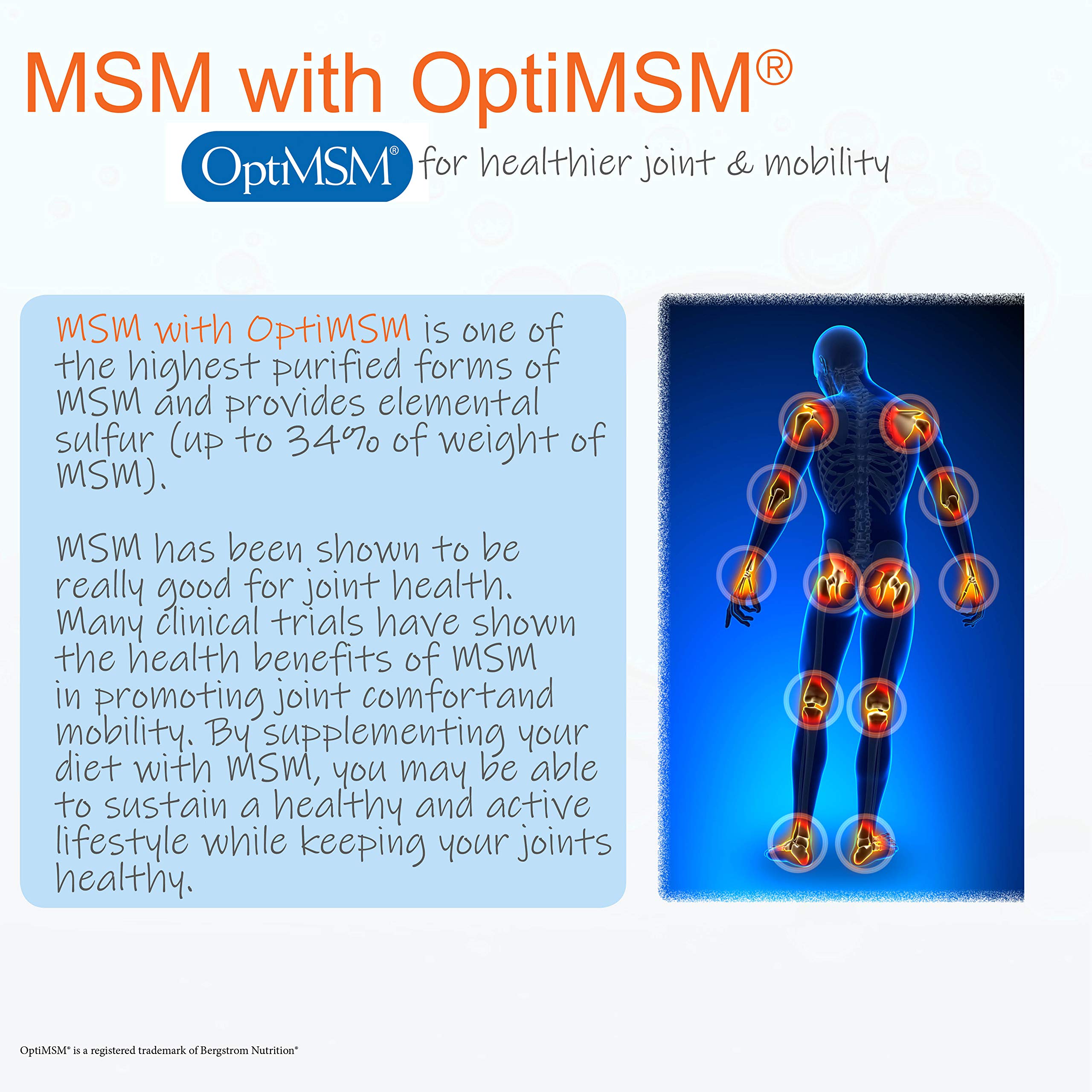 Doctor's Best MSM with OptiMSM, Joint Support, Immune System, Antioxidant and Protein-Building Role, Non-GMO, Gluten Free, 1000 mg, 180 Caps (DRB-00064)