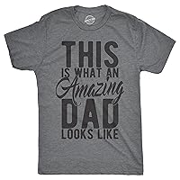 Mens This is What an Amazing Dad Looks Like T Shirt Funny Fathers Day Cool Tee